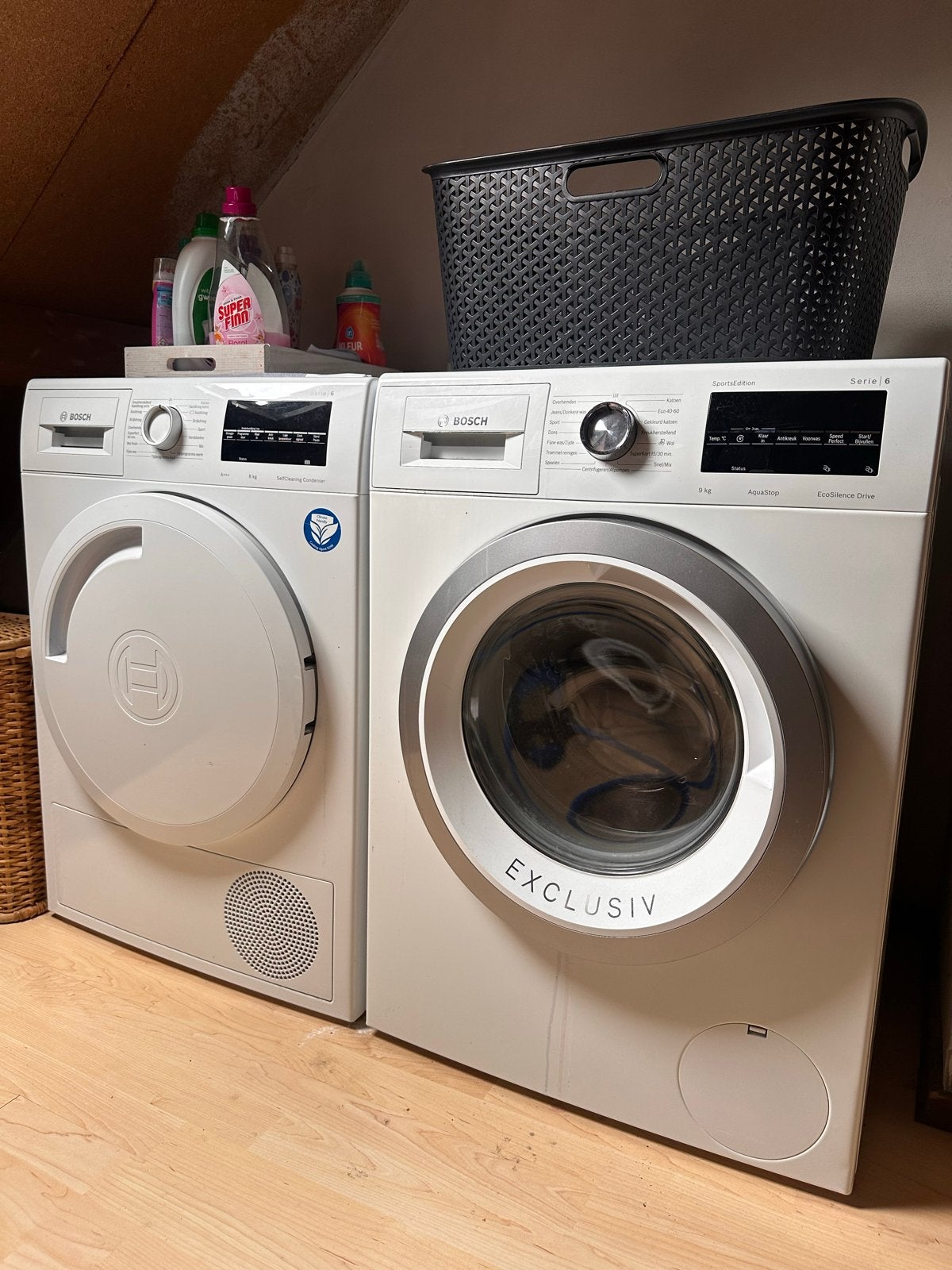 Bosch Wasmachine en Droger Serie 6 - Zo goed als nieuw, Witgoed en Apparatuur, Ophalen, 8 tot 10 kg, Zo goed als nieuw, 85 tot 90 cm