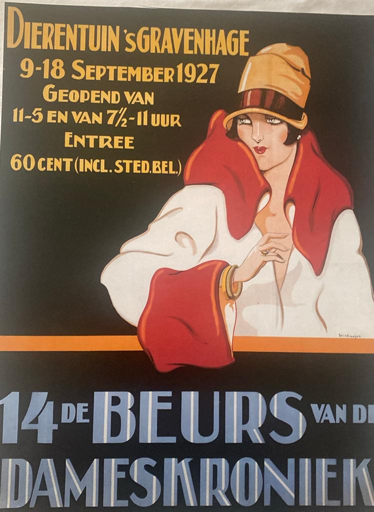 1927, dierentuin ‘‘sGravenhage, 14de beurs vd dames Kroniek, Verzamelen, Posters, Ophalen, Zo goed als nieuw, A1 t/m A3, Reclame