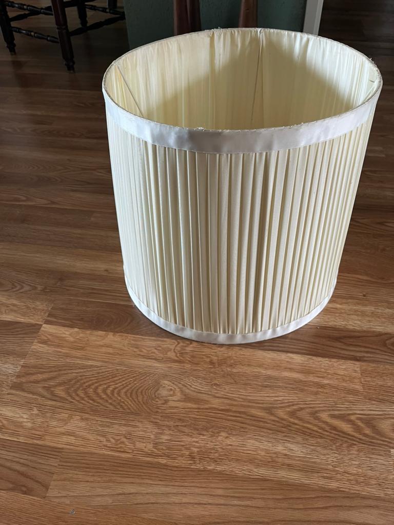 Grote vintage lampenkap, Ophalen, Gebruikt, 25 tot 50 cm, Crème