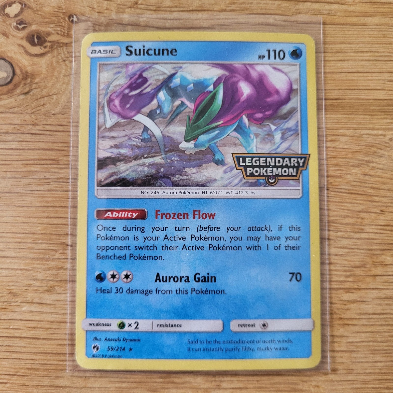 suicune 59/214 stamped, Ophalen, Gebruikt, Losse kaart