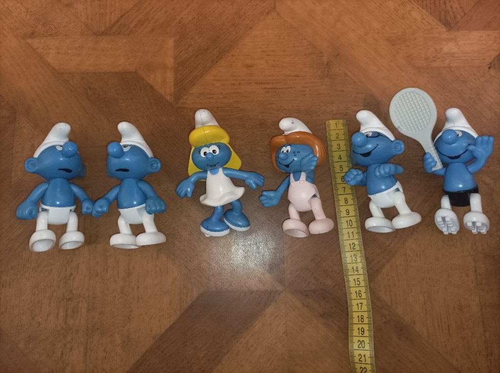 6 smurf Smurfen figuur figuren Peyo 2002 10/11 cm, Ophalen of Verzenden, Zo goed als nieuw, Verschillende Smurfen, Poppetje, Figuurtje of Knuffel
