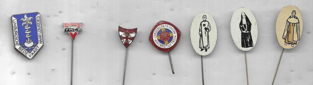 6 RELIGIE SPELDEN VERSCHILLENDE, Ophalen of Verzenden, Gebruikt, Overige onderwerpen, Speldje of Pin