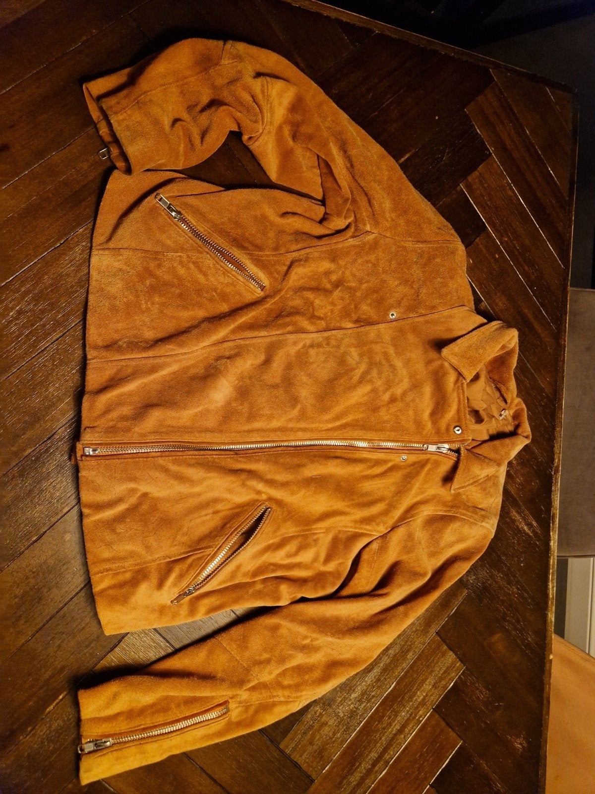 suède jack vintage maat M/L, Ophalen, Maat 38/40 (M)