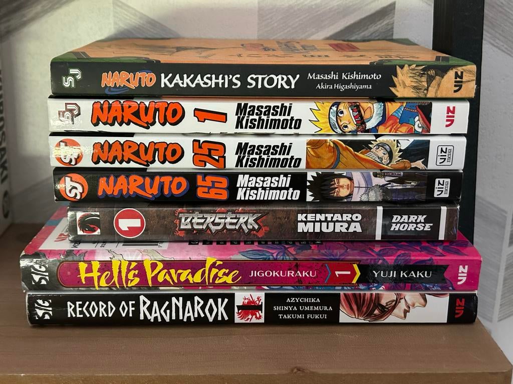 Manga collectie: Naruto, Berserk, Hell's Paradise & RoR, Meerdere stripboeken, Ophalen, Zo goed als nieuw