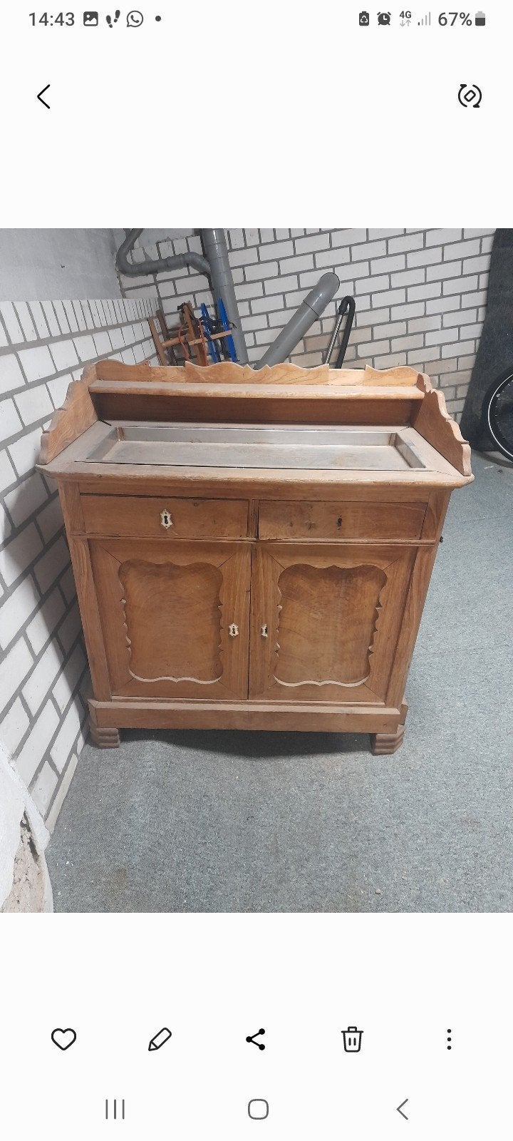 Antieke Commode met Spiegel - Familie Erfstuk, Ophalen