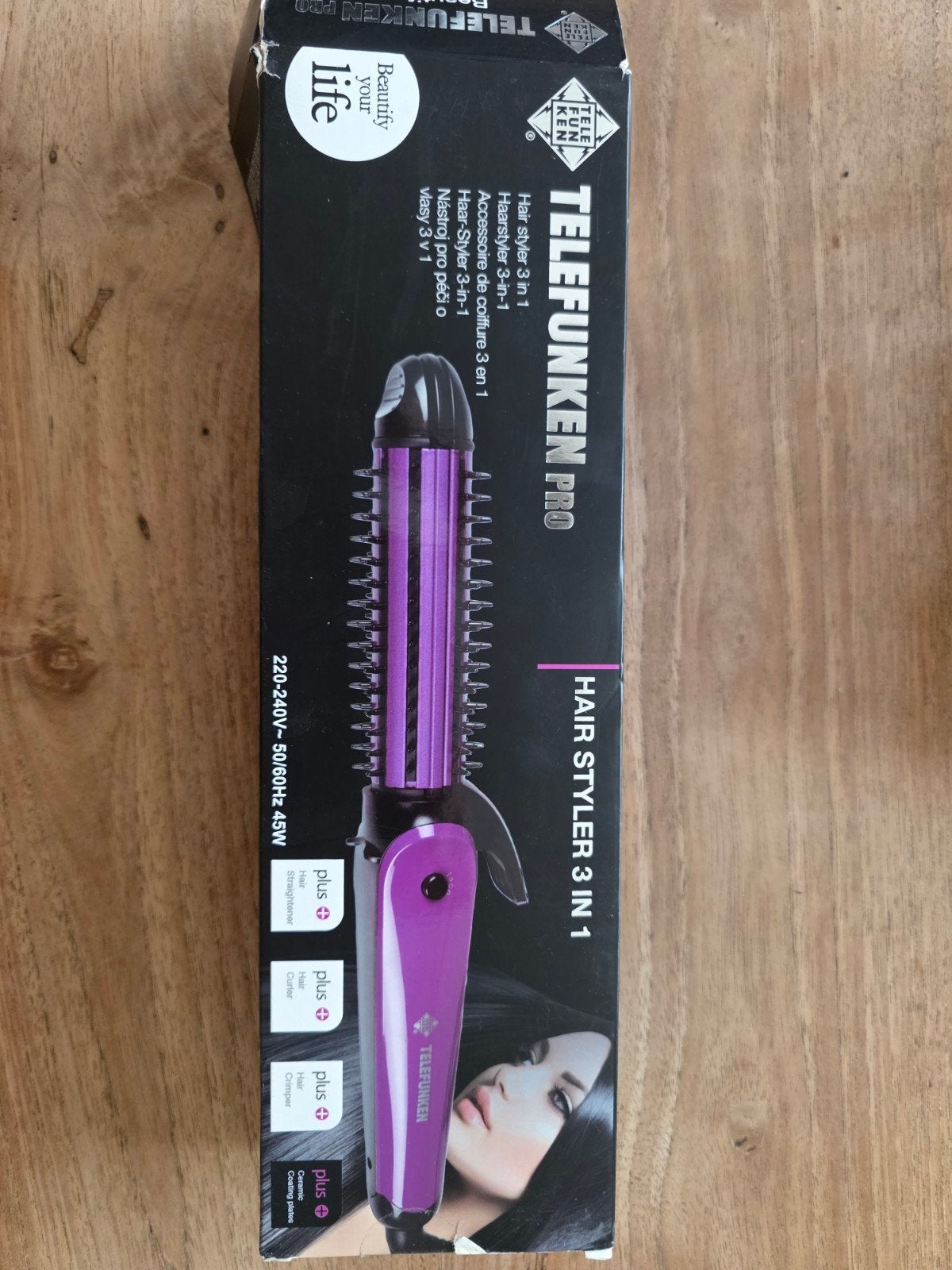 Nieuw: Telefunken 3-in-1 Haarstyler (Stijl, Krul & Wafel), Ophalen of Verzenden, Nieuw, Krultang of Stijltang