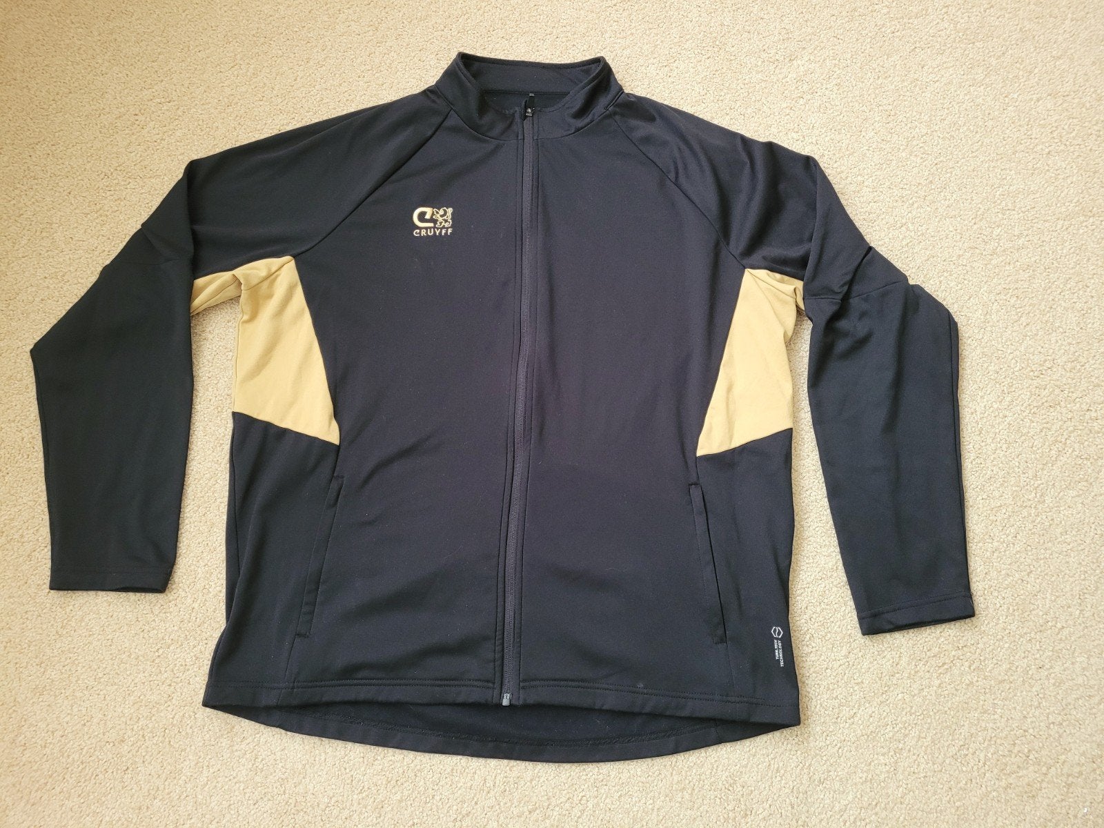 Cruyff Turn.Tech Technology sportjack maat XL, Cruyff, Zwart, Maat 56/58 (XL), Ophalen of Verzenden