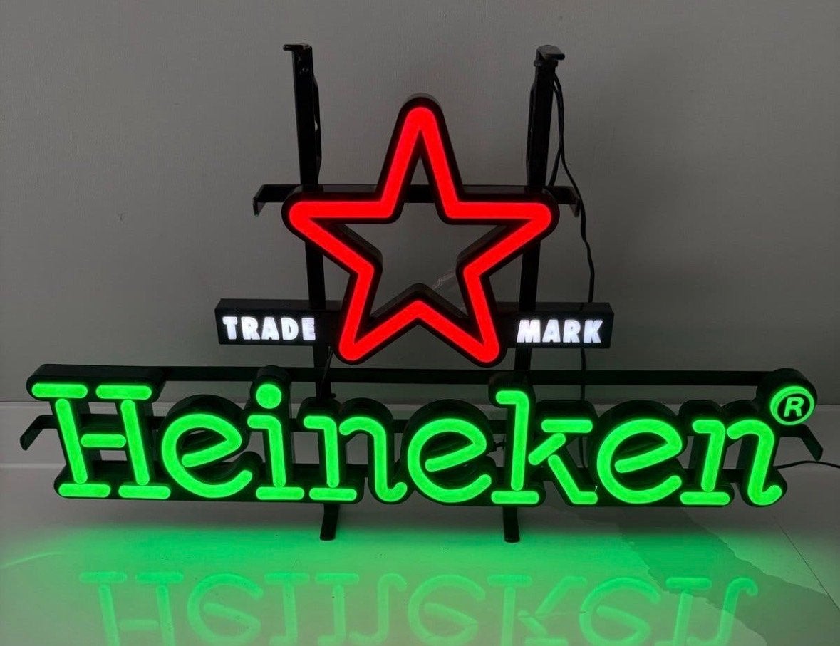 Heineken LED Neon Lamp - Perfect voor Bar of Huis, Verzenden, Nieuw, Lichtbak of (neon) lamp