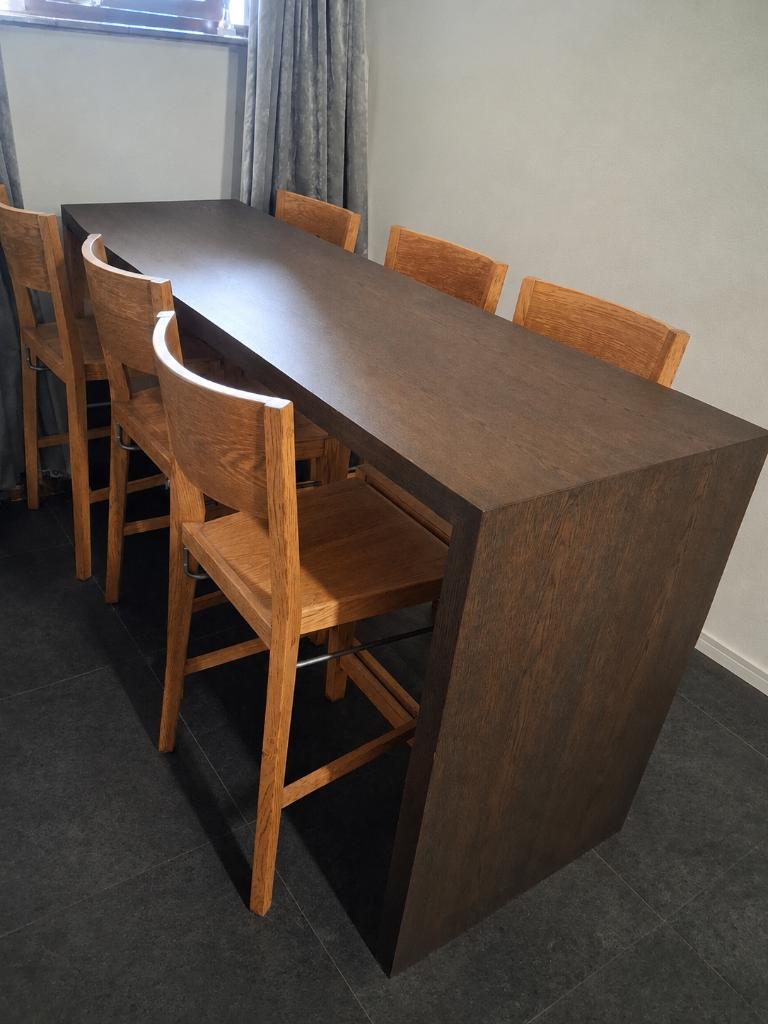 Eettafel met stoelen, Verzenden, Eikenhout, Nieuw, 50 tot 100 cm
