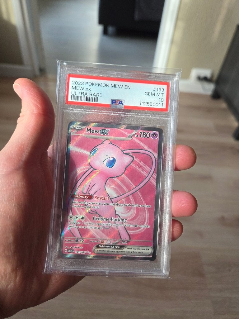 Mew 2023 Pokemon 151 #193 mew ex ultra rare psa 10, Ophalen of Verzenden, Zo goed als nieuw, Losse kaart