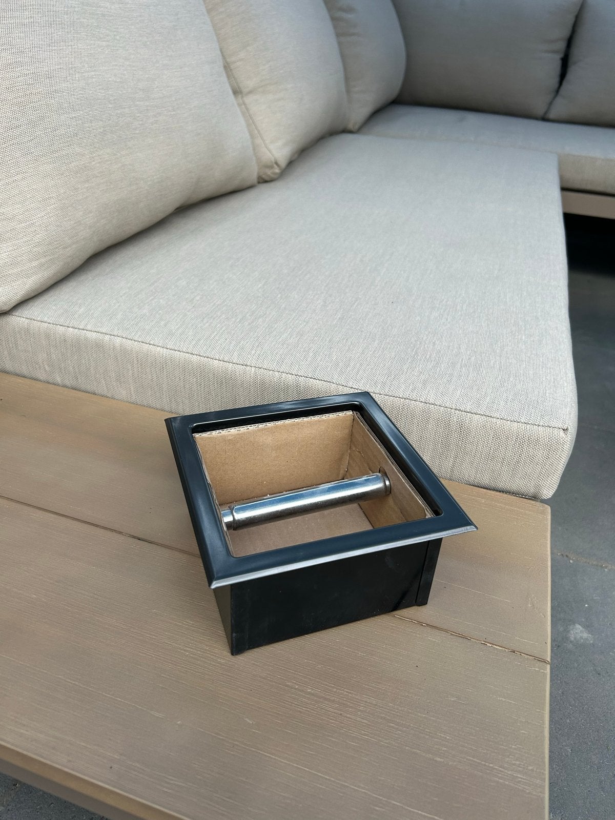 Inbouw toiletrolhouder gunmetal, Ophalen, Nieuw, Overige kleuren, Toilet-accessoire