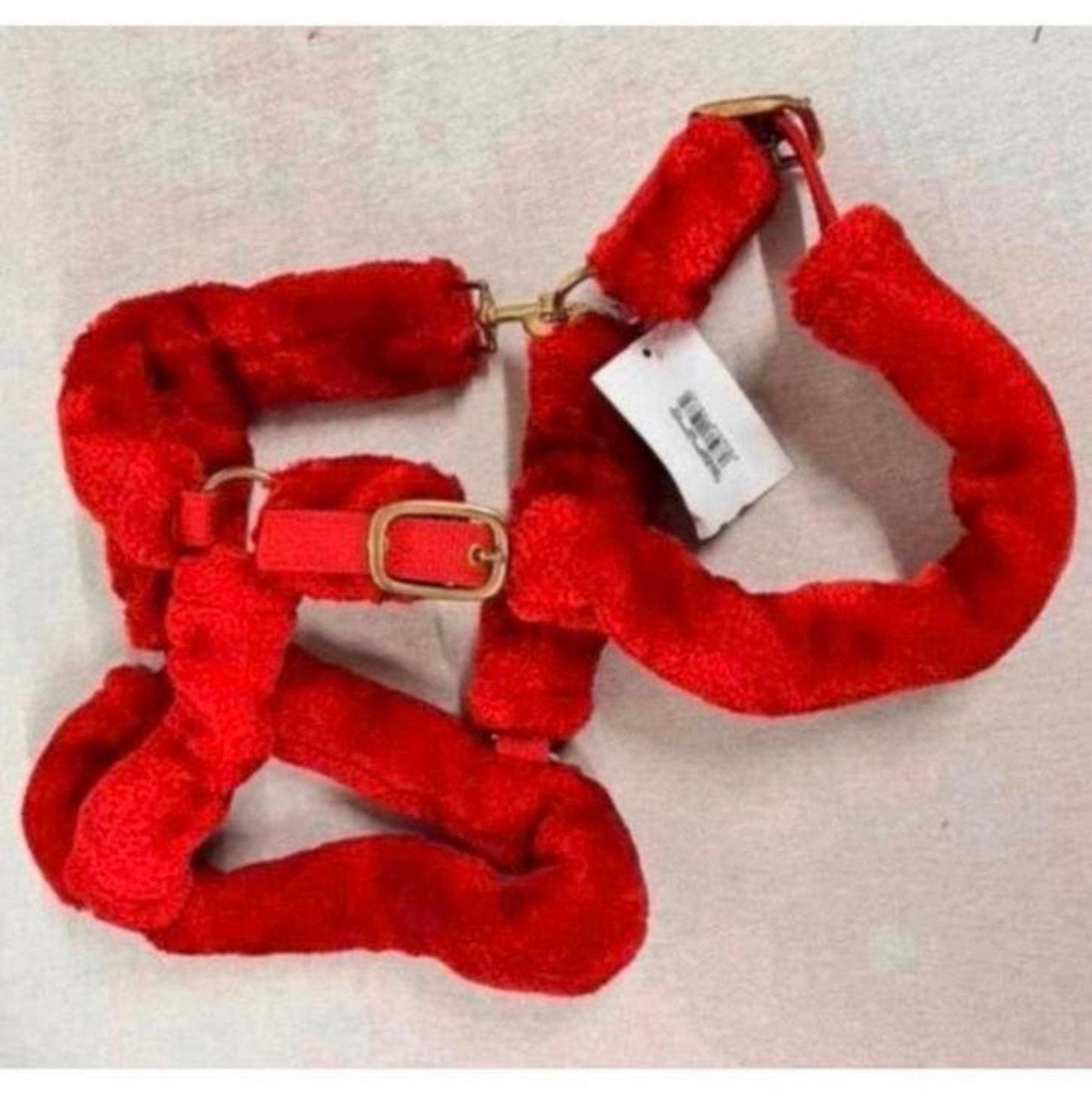 Elico Kingston Halster paard paarden gewatteerd pluizig rood, Dieren en Toebehoren, Nieuw, Ophalen of Verzenden, H, H