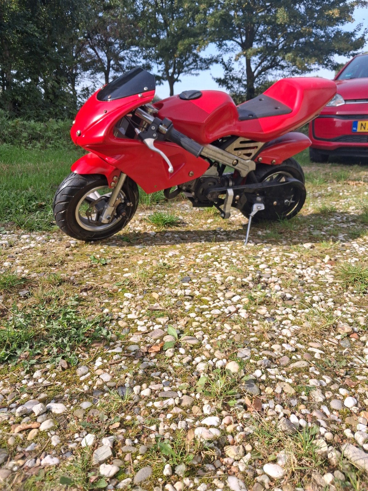 Minibike rood 50cc, Ophalen of Verzenden, Gebruikt, Overige typen
