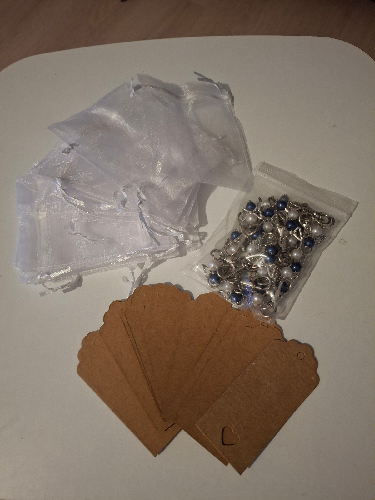 Knutselset: Organza zakjes, labels en sleutelhangers, Ophalen of Verzenden, Nieuw