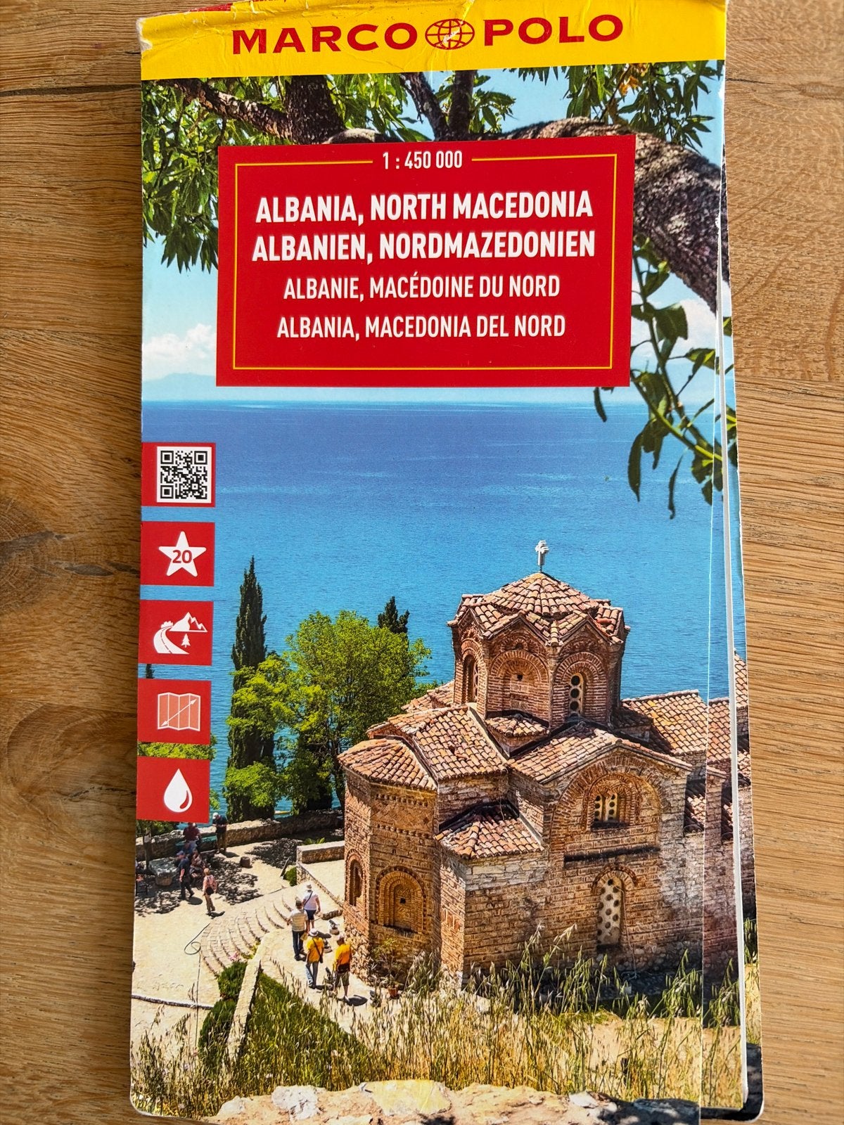 Marco Polo wegenkaart Albanië, Noord-Macedonië, Boeken, 2000 tot heden, Europa Overig, Ophalen of Verzenden, Landkaart