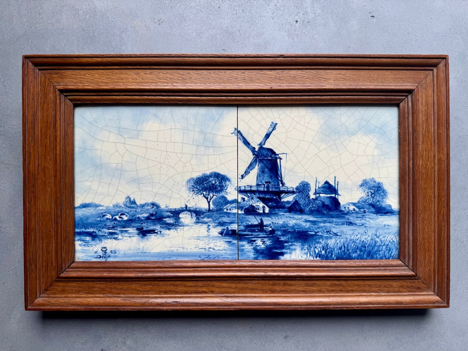 Delfts Blauw Tegeltableau - De Porceleyne Fles, Ophalen of Verzenden