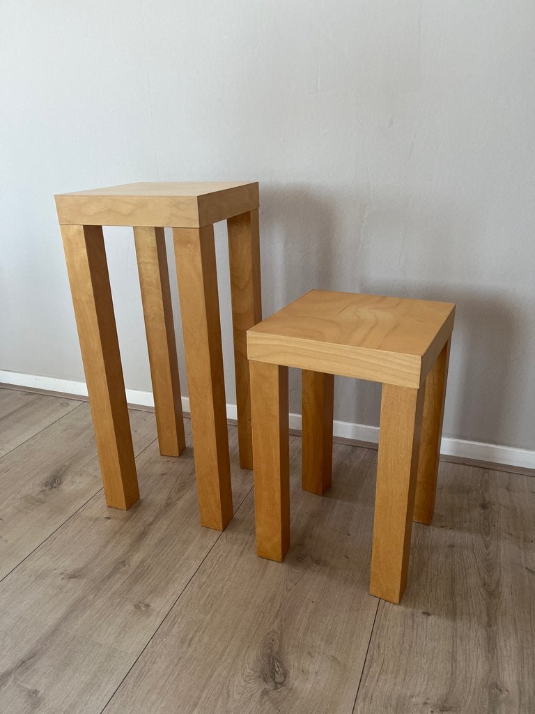 Ikea LACK vintage set hoog en lage plantentafel bijzettafel, Huis en Inrichting, Tafels | Bijzettafels, Minder dan 55 cm, Gebruikt