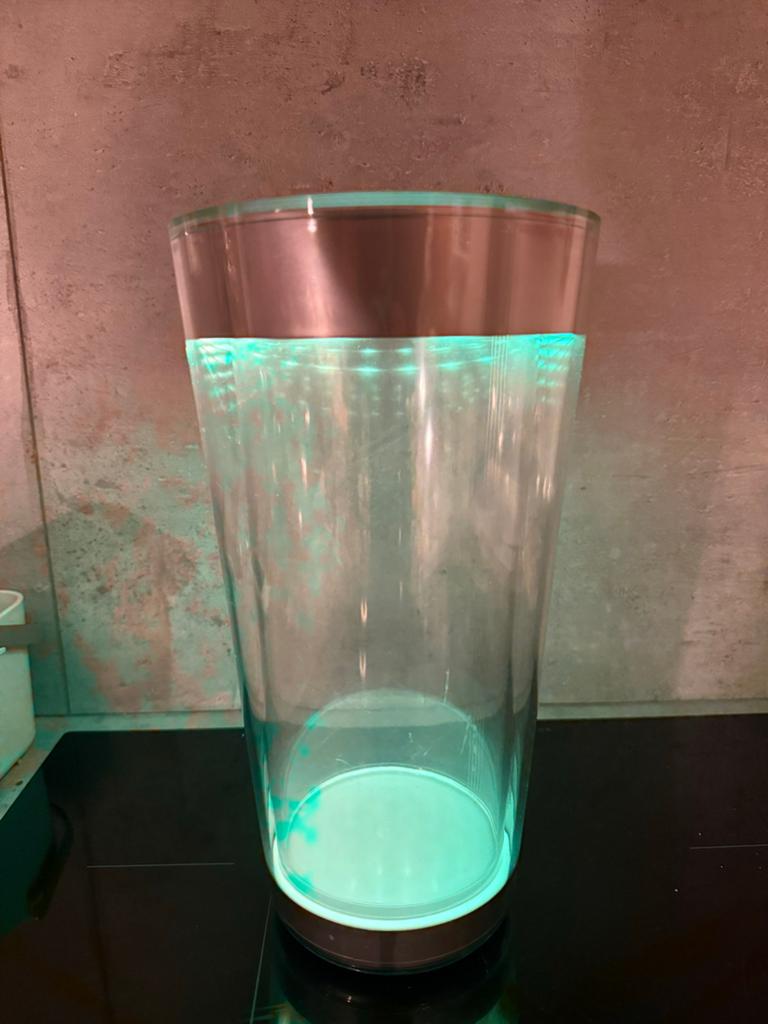 Philips Lumiware RGB LED Bloemenvaas - Sfeervolle Verlichtin, Gebruikt, Overige kleuren, Ophalen of Verzenden, Glas