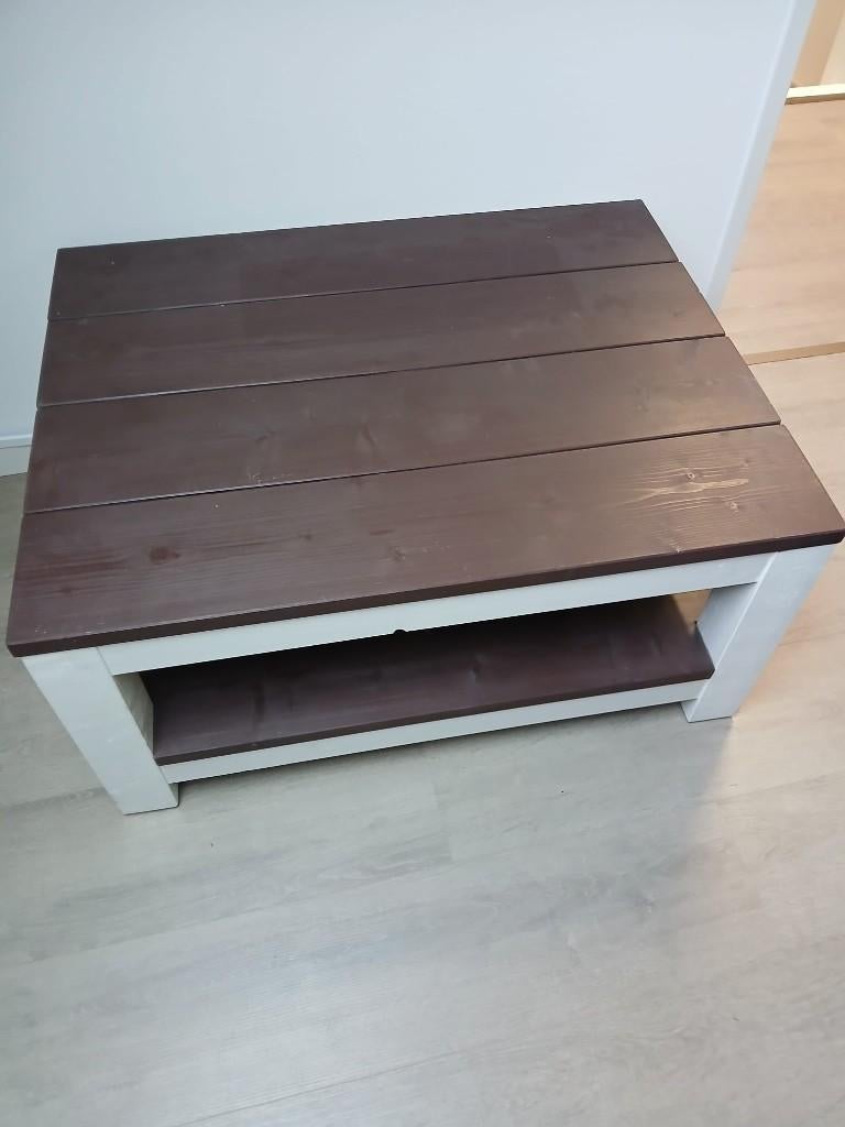 Teak houten salontafel of tuintafel, Ophalen, Gebruikt, Rechthoekig, Teakhout