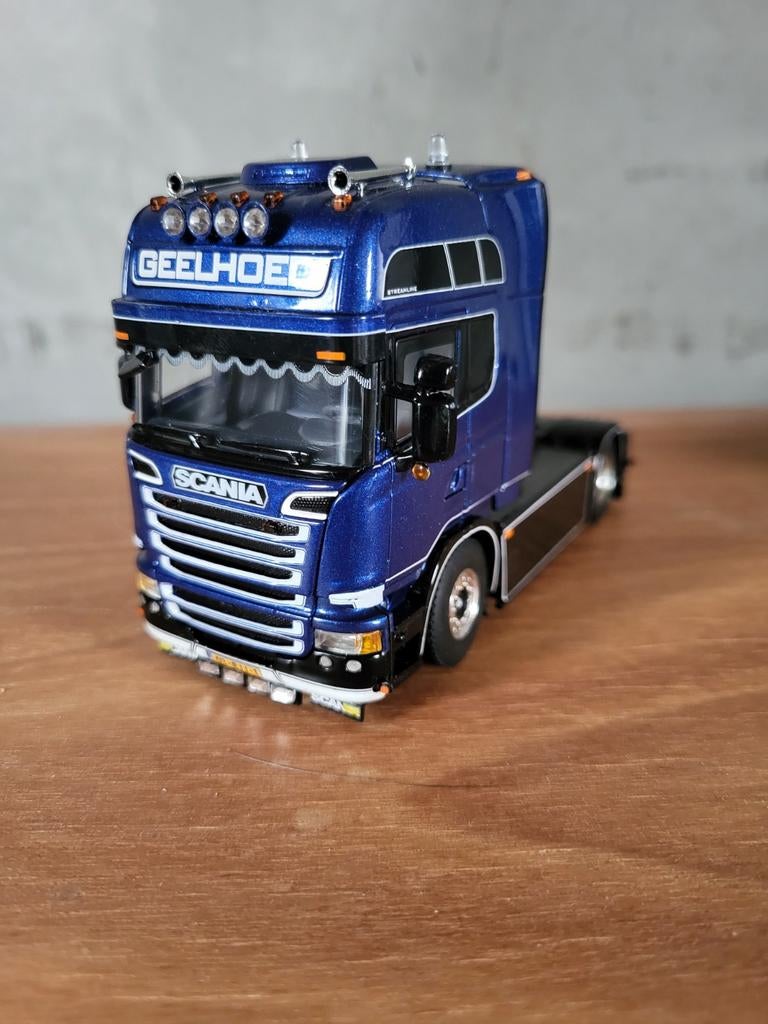 Scania Geelhoed, Hobby en Vrije tijd, Modelauto's | 1:50, Ophalen of Verzenden, Zo goed als nieuw, Bus of Vrachtwagen, Wsi
