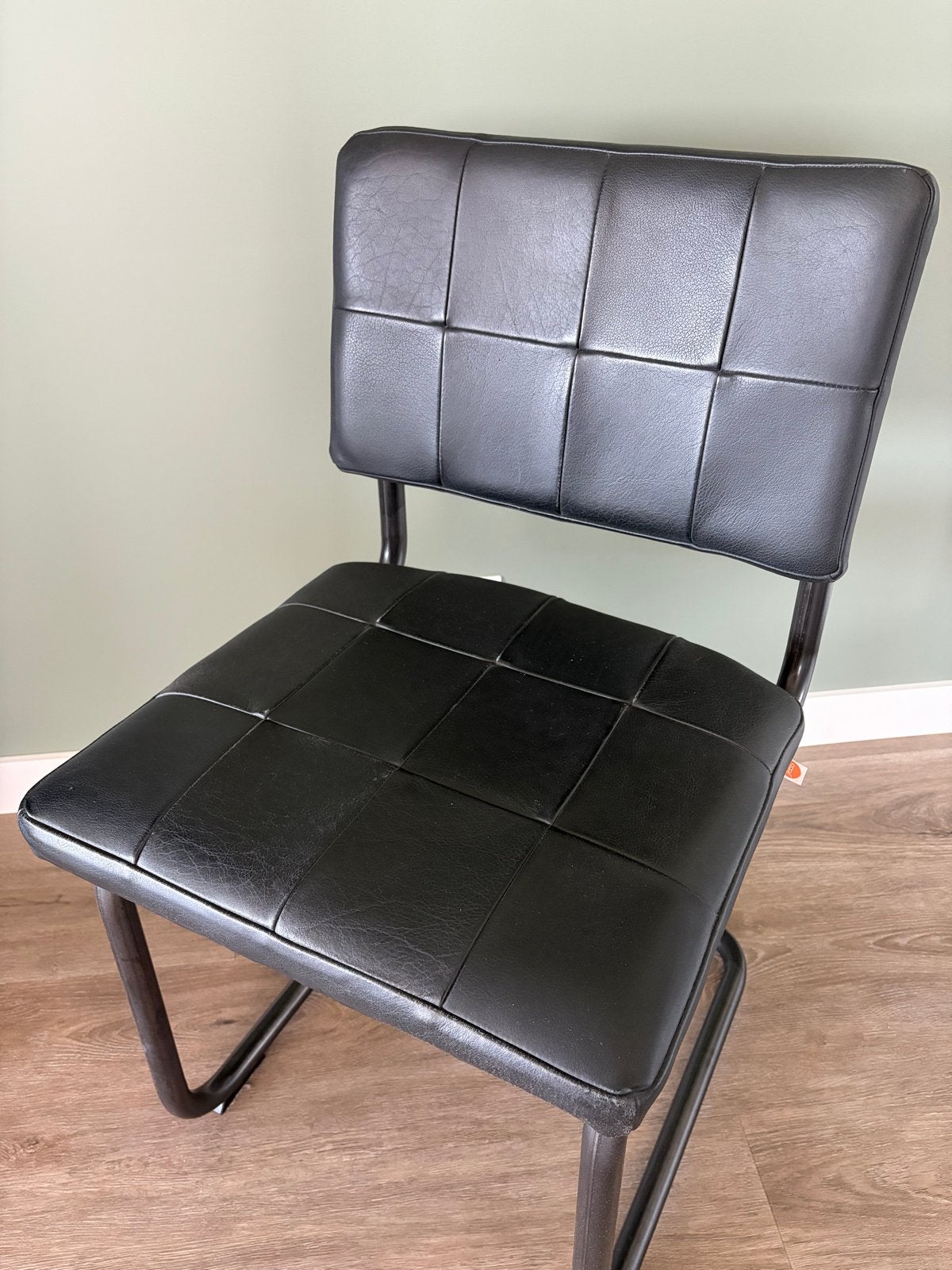 Jess Design Nelson eetkamerstoel - Zwart leer 4 stuks, Ophalen, Gebruikt, Zwart, Leer