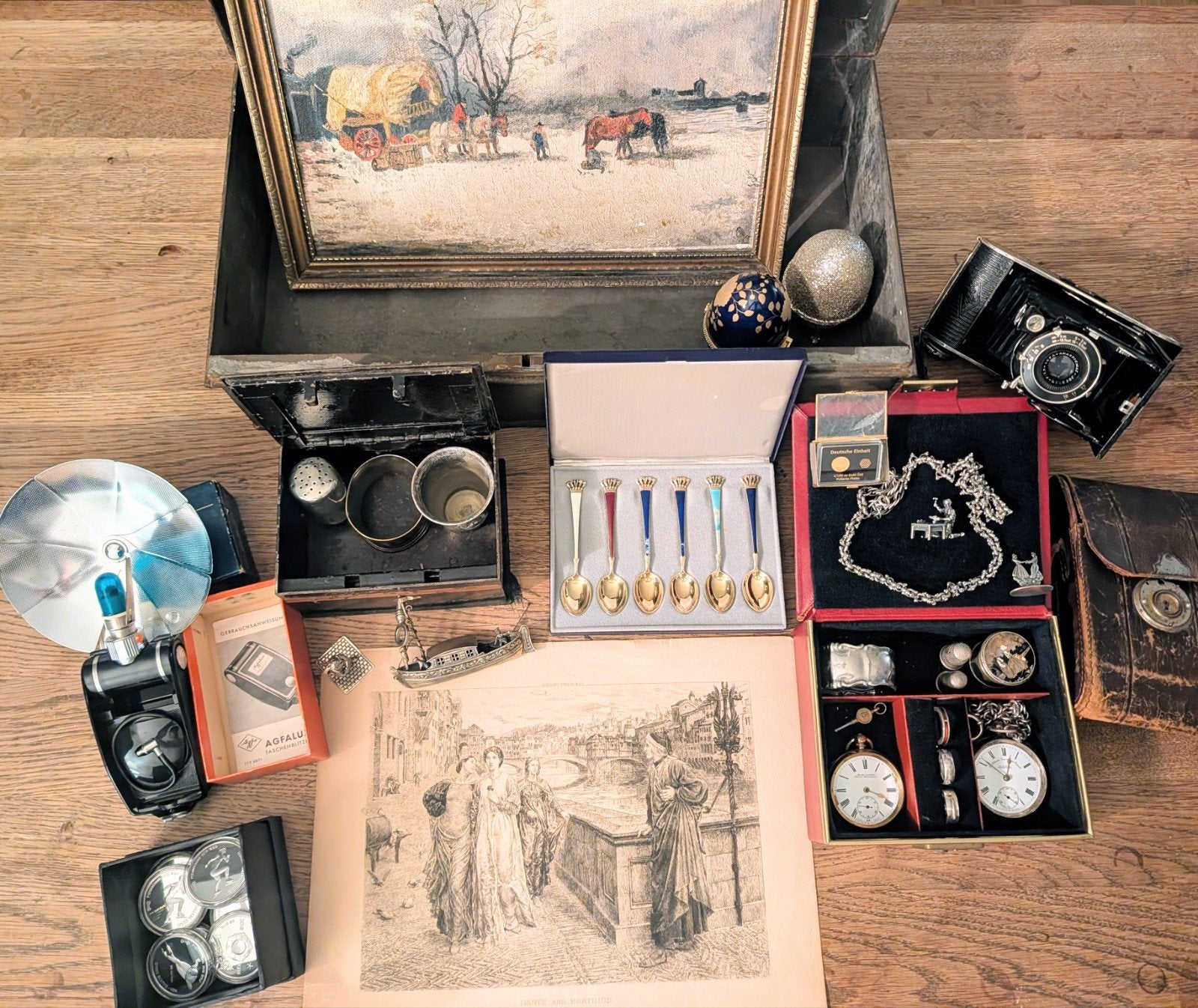 Verzameling Kunst, zilver, zakhorloges en een gouden munt., Ophalen of Verzenden, Goud