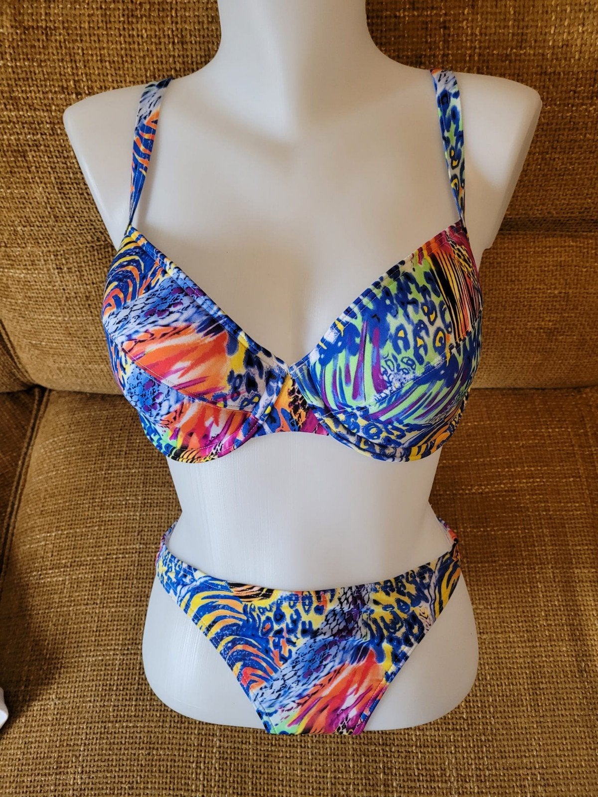 Bikini set  maat M  Blauw Meerkleurig, Ophalen of Verzenden, Nieuw, Blauw, Bikini