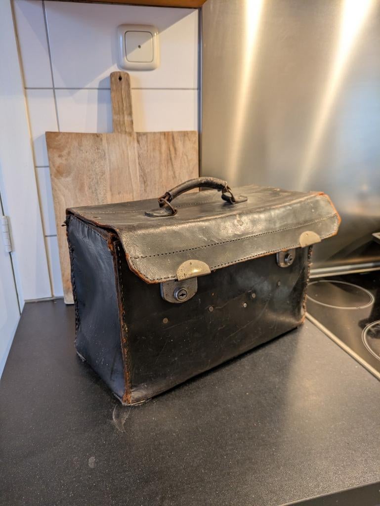 Vintage Leren Dokterskoffer / Artsentas, Ophalen of Verzenden