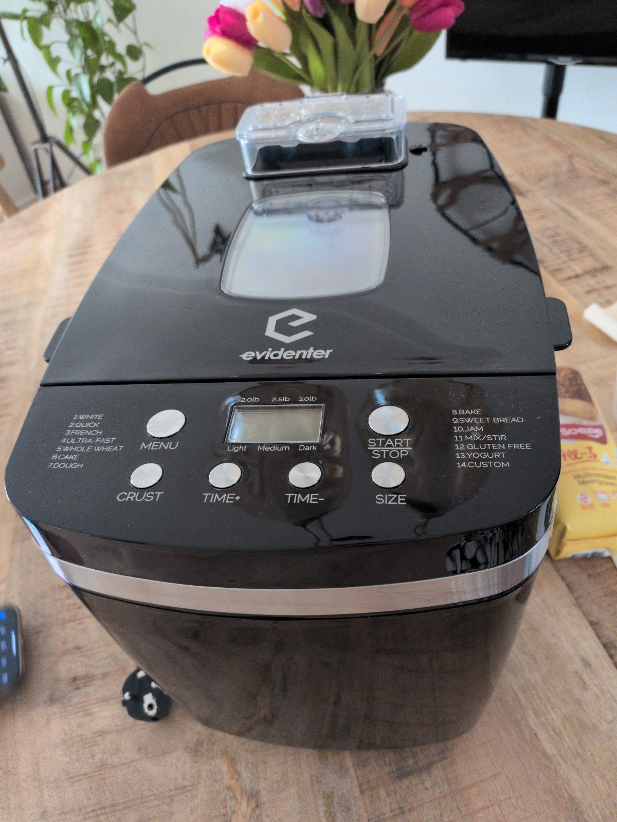 Evidenter broodbakmachine BM800 - Zo goed als nieuw, Met timer, Meer dan 10 programma's, 800 tot 1200 gram deeg, Ophalen of Verzenden