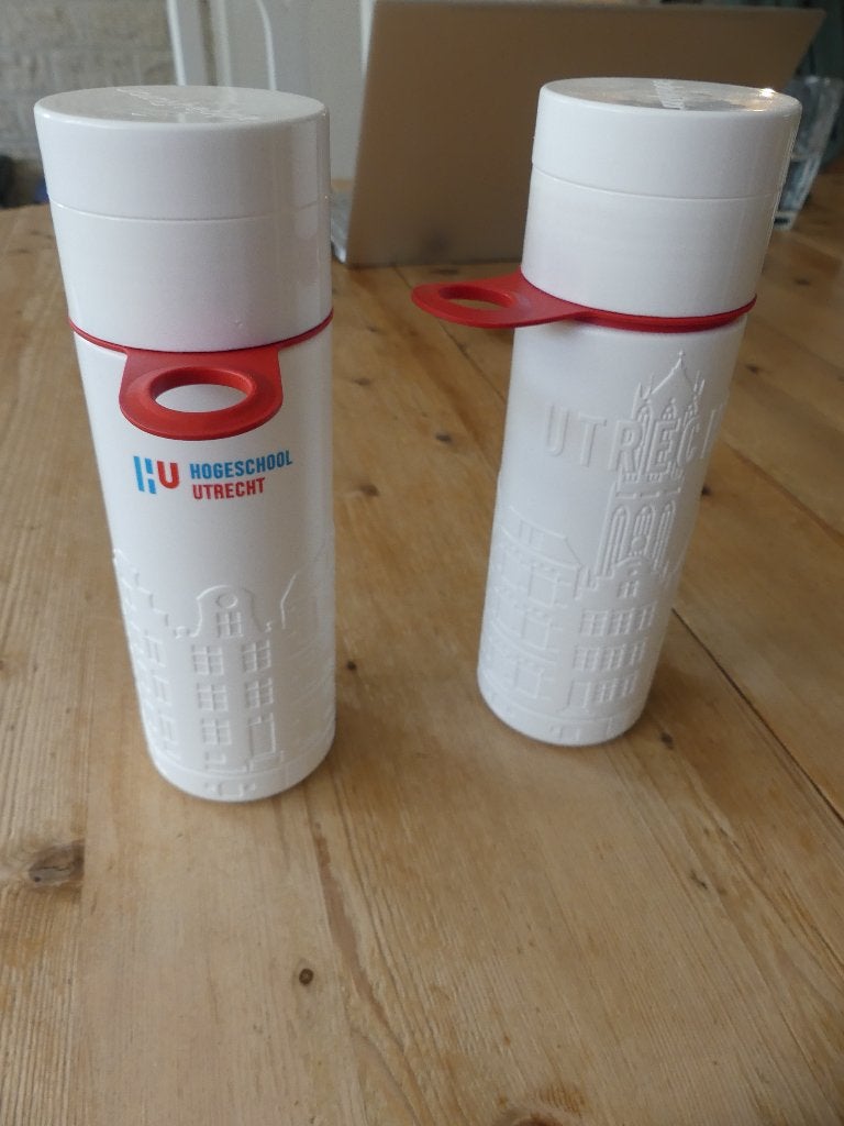 Waterfles / 0,5 l / 2 X / Join the Pipe / Hogeschool Utrecht, Ophalen of Verzenden, 500 ml, Drinkfles