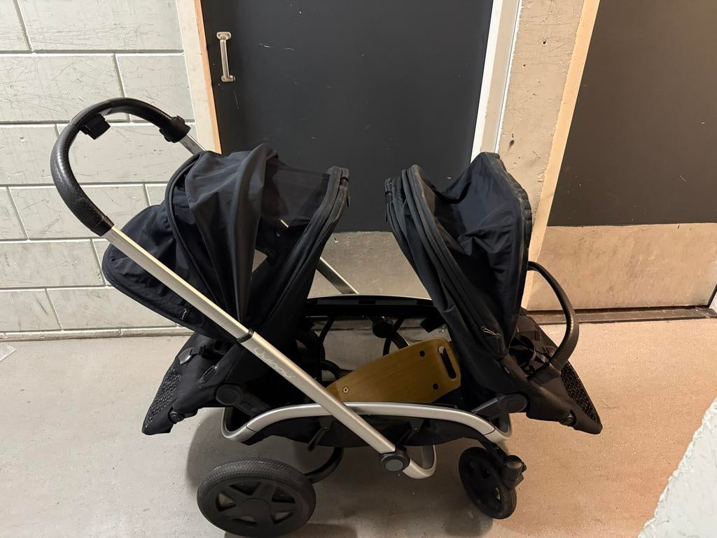 Quinny Hubb Duo Kinderwagen – Unieke Zwarte Kleur!, Kinderen en Baby's, Kinderwagens en Combinaties, Gebruikt, Duowagen, Quinny