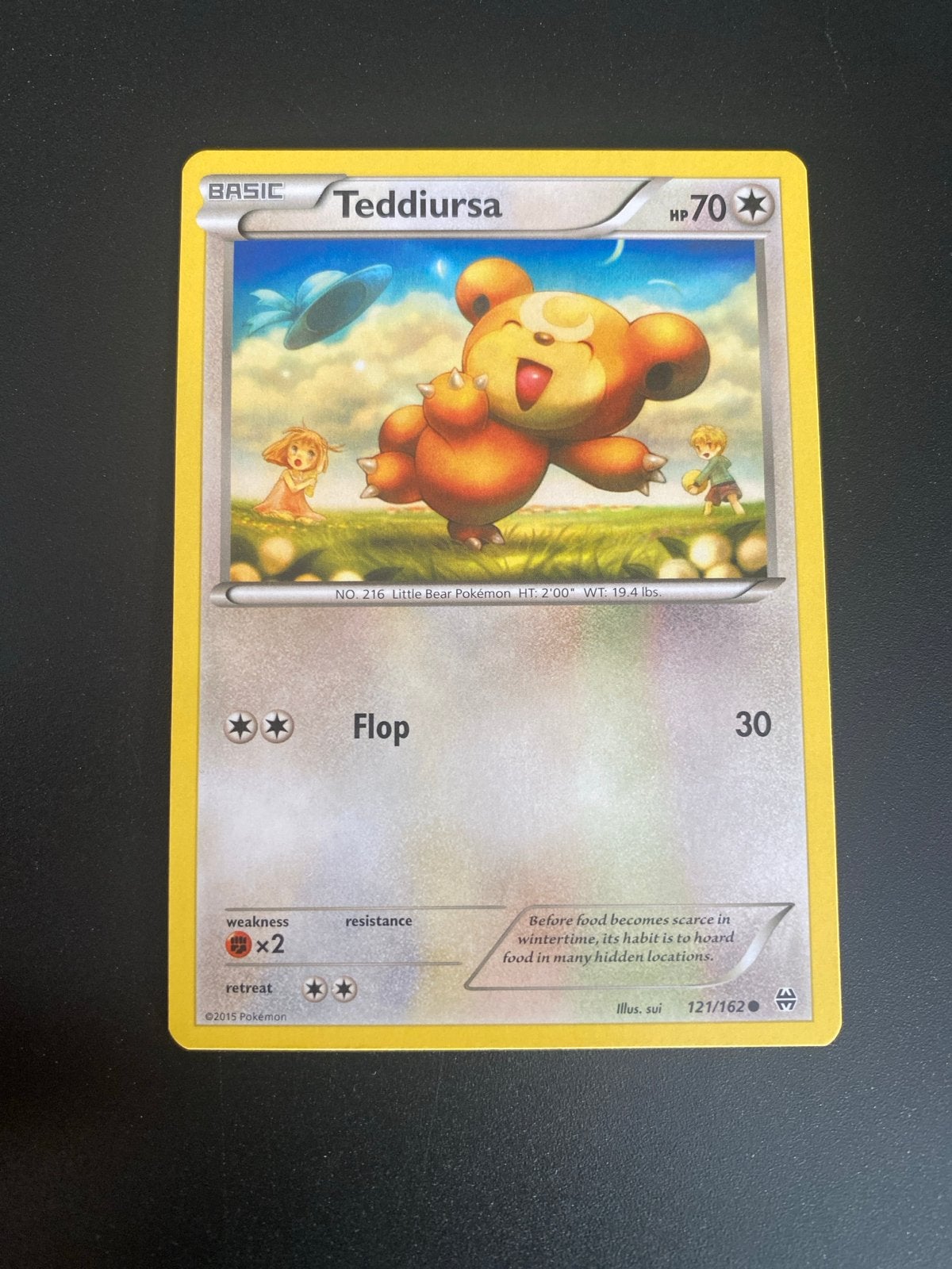 Teddiursa 121/162 XY BreakThrough (2015) Packfresh Mint!, Ophalen of Verzenden, Zo goed als nieuw, Losse kaart