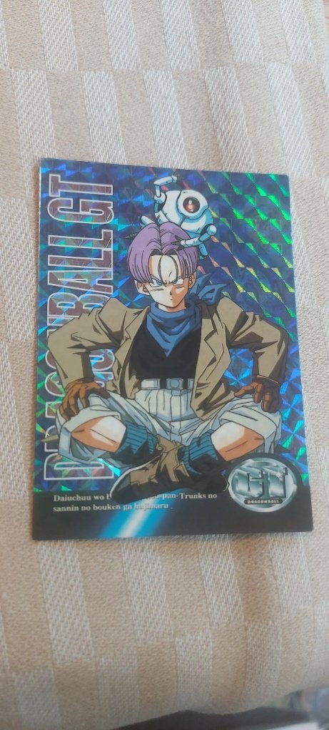 dragonball gt card Trunks Japanse fraai mooi, Ophalen of Verzenden, Nieuw, Losse kaart
