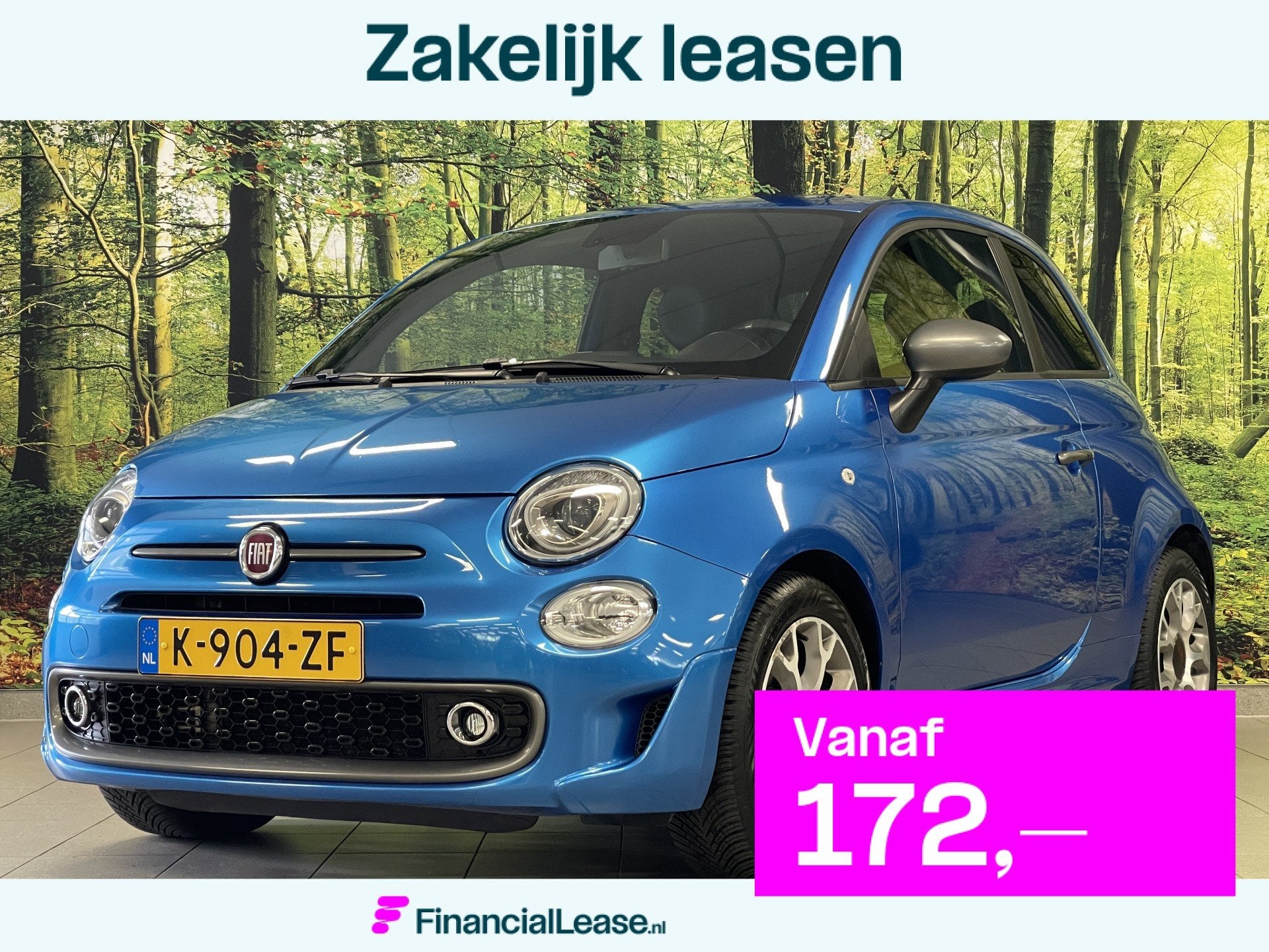 Fiat 500 1.2 Sport | Airconditioning | Bluetooth | Cruise Co, Voorwielaandrijving, Gebruikt, 4 cilinders, Leder en Stof