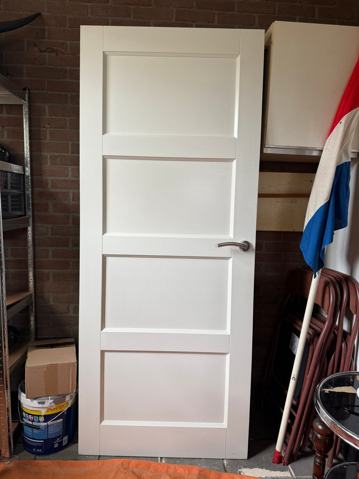Jaren 30 opdekdeur 82,3 breed en 205 hoog., Doe-het-zelf en Verbouw, Ophalen, Zo goed als nieuw, Binnendeur, 200 tot 215 cm