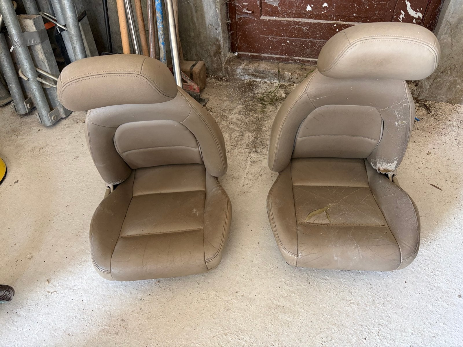 Stoelen Mazda MX-5 NB (2000) - Beige Leder, Auto-onderdelen, Ophalen, Gebruikt, Mazda