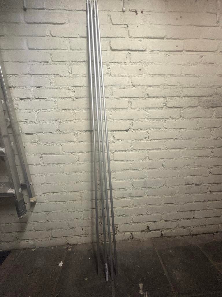 Gordijnroedes 150cm zilverkleurig, Gebruikt, 100 tot 150 cm, 150 tot 200 cm, Ophalen of Verzenden