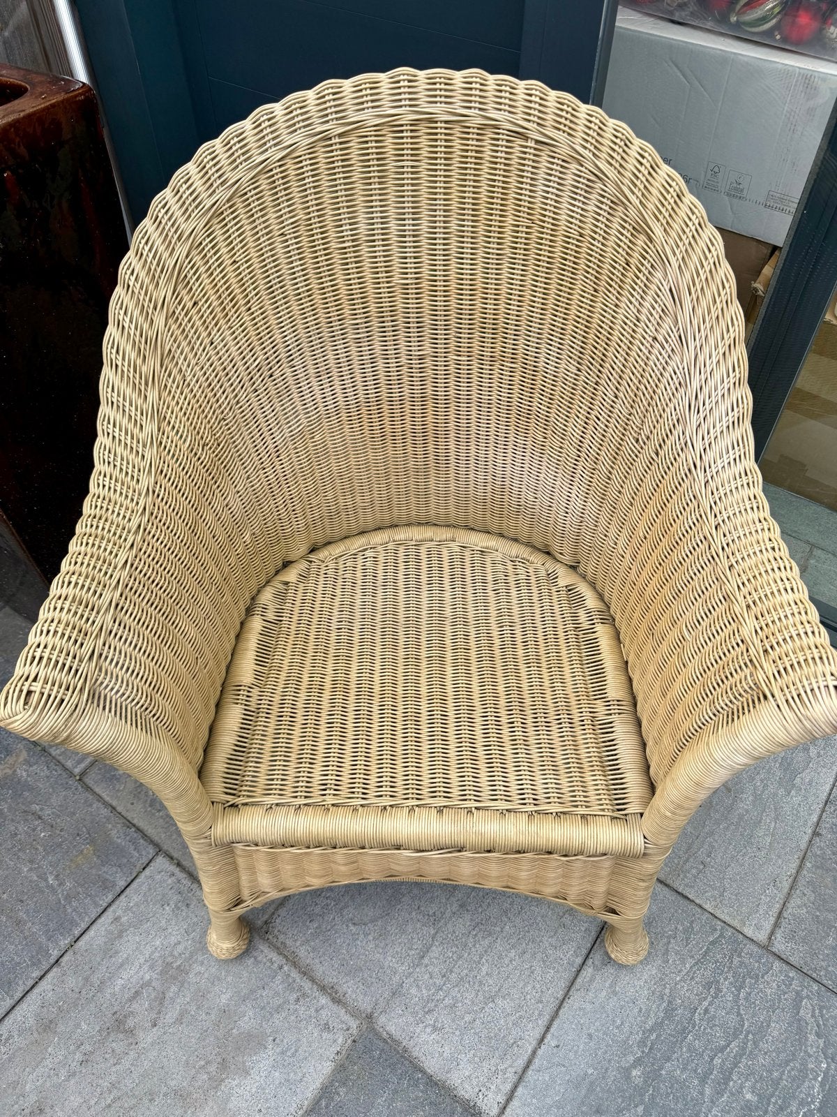 rieten stoel, Overige kleuren, Riet of Rotan, Ophalen of Verzenden, Zo goed als nieuw