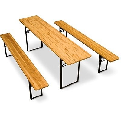 Nieuwe Biertuinset / Bierset tafelset 220x50 cm of 220x70 cm, Tuin en Terras, Ophalen, Nieuw, Hout