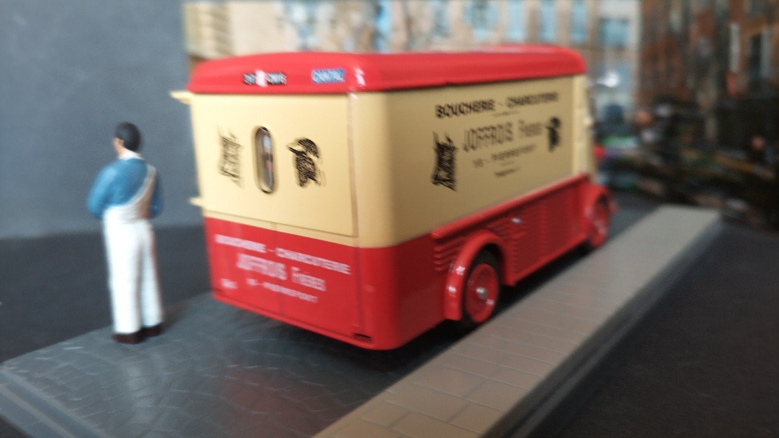 Citroen Type H Boucher Markt verkoop 1:43 Diorama Pol, Overige merken, Auto, Verzenden, Nieuw