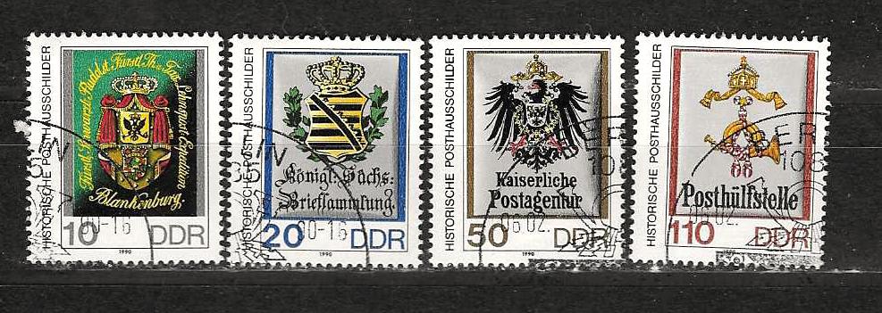 DDR 3306-3309, Ophalen of Verzenden, DDR, Gestempeld