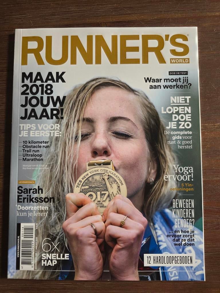 Runner's World Magazine - januari 2018, Ophalen of Verzenden, Gelezen, Sport en Vrije tijd