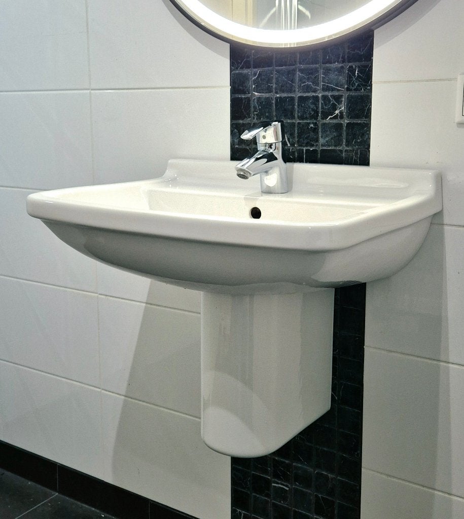 Duravit Starck 3 Wastafel 60x45 cm |  incl. Hansgrohe Kraan, Ophalen, Zo goed als nieuw, Steen, Wastafel
