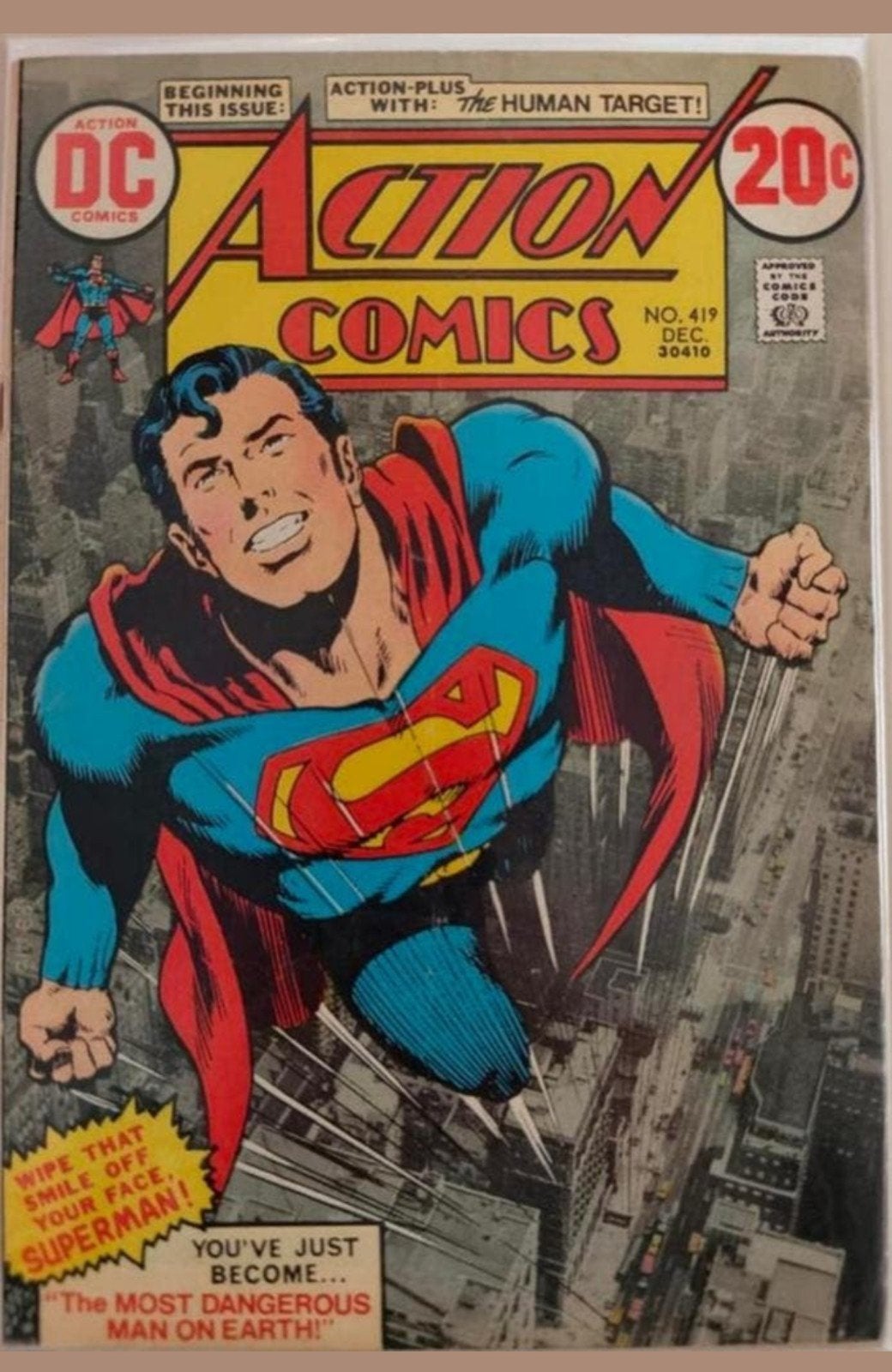Action Comics #419 (1972)🔑, Boeken, Eén comic, Amerika, Ophalen of Verzenden, Zo goed als nieuw