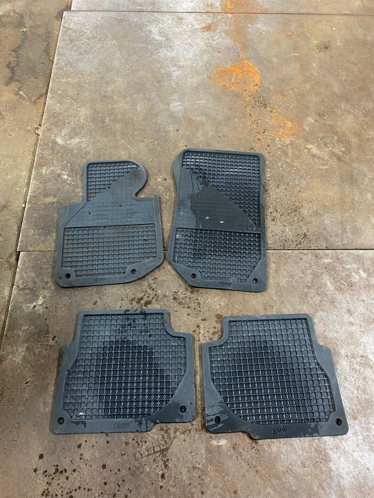 Originele BMW Rubberen Mattenset e36, Ophalen, Gebruikt