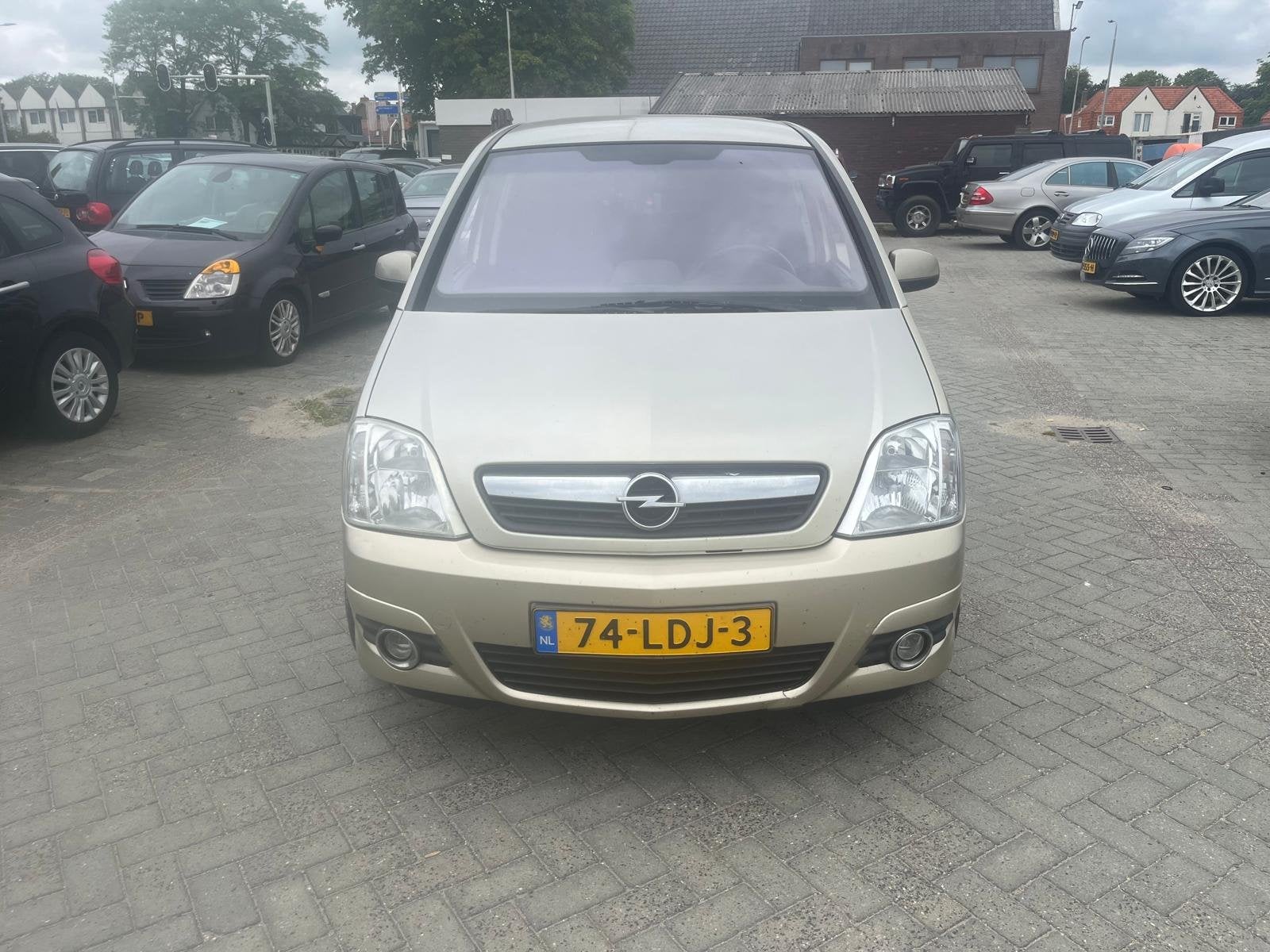Opel Meriva 1.6-16V Cosmo AUTOMAAT ecc elec ramen lm velgen, Auto's, Opel, Zwart, 4 cilinders, Beige, Origineel Nederlands
