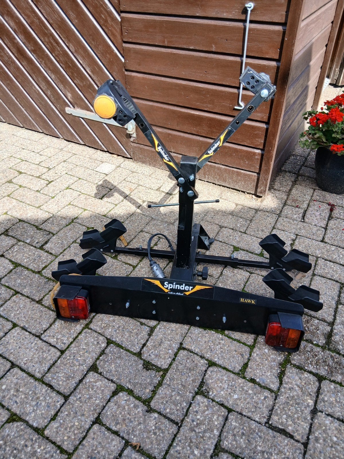 Spinder Hawk Trekhaak Fietsendrager voor 2 Fietsen, Ophalen, Gebruikt, 2 fietsen, Trekhaakdrager