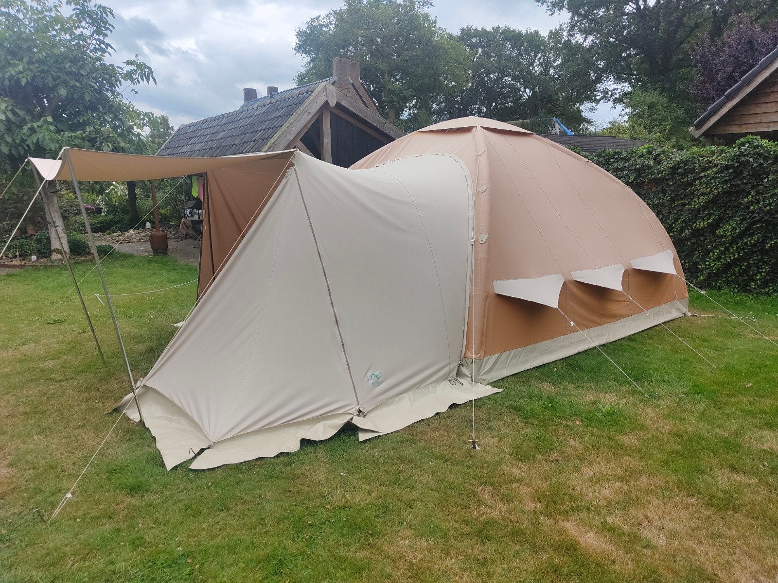 karsten tent 380 met luifel, hor, raam, Ophalen, Gebruikt