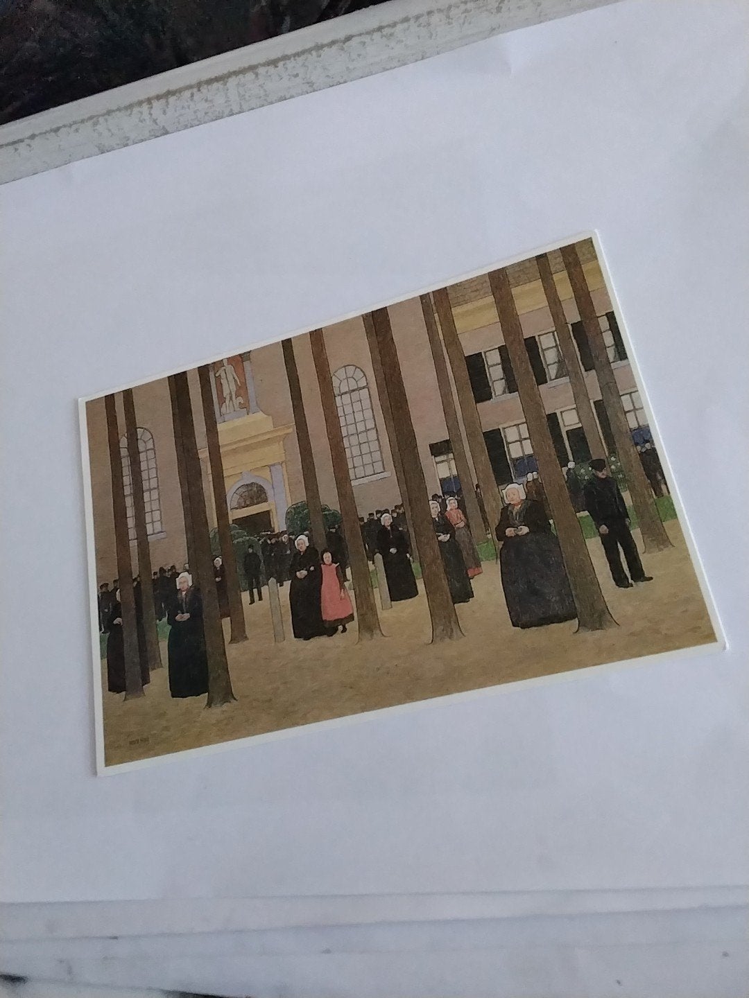 Ansichtkaart S.C. Bosch Reitz - Kerkuitgang LAREN, Ophalen of Verzenden, Voor 1920, Gelopen