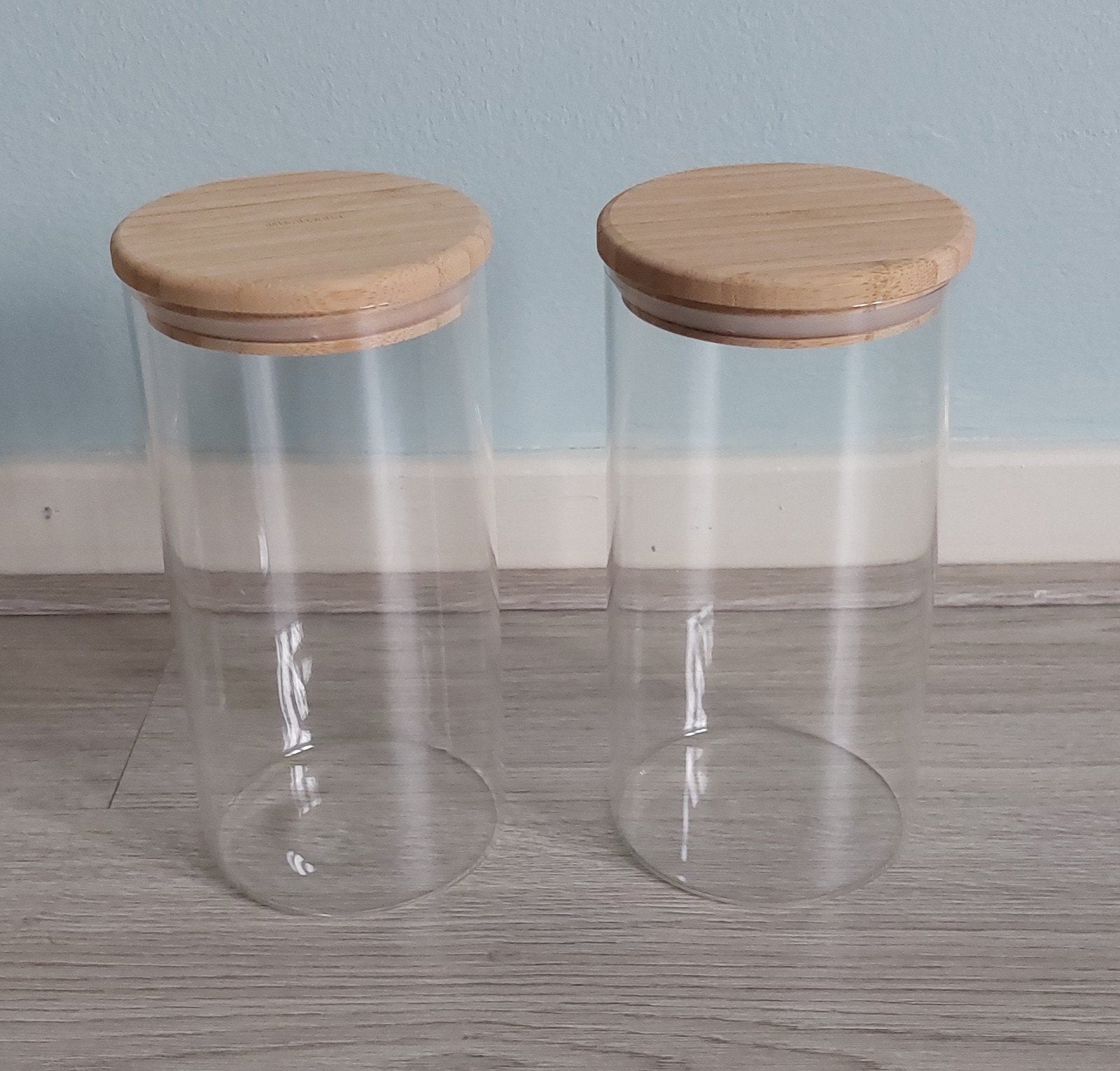 Set van 2 glazen voorraadpotten van Brabantia, Voorraadpot, Ophalen, Zo goed als nieuw, Brabantia